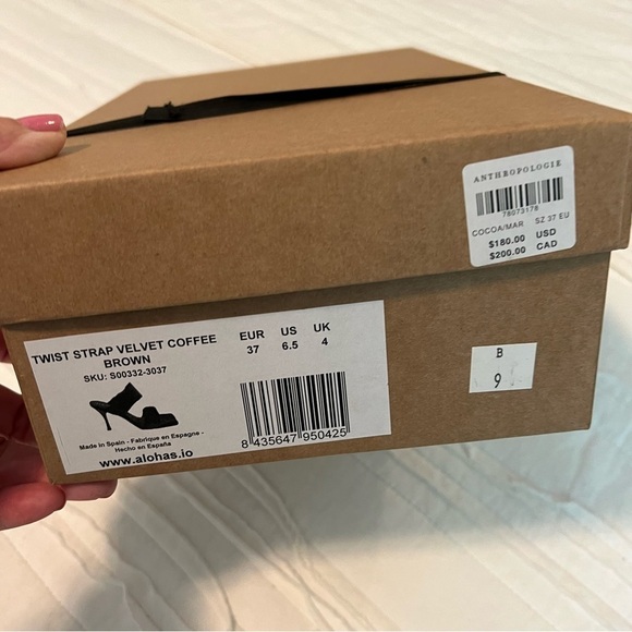 Anthropologie Brown Velvet Heels - Picture 9 of 11